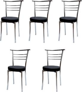 RATISON Comfortable Multipurpose Steel Dining/Restaurant/Home/Office/Study Chair Leatherette Dining Chair