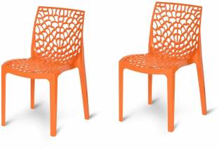 Binani Web Modern Plastic Dining Chair for Home,Cafe|Durable Outdoor Seating Chair Plastic Dining Chair