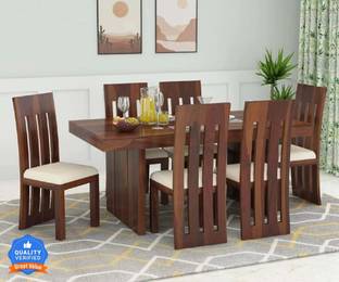 Flipkart Perfect Homes Solid Sheesham Wood Poster Six Seater Dining Set For Dining Room/ Restaurant || Solid Wood 6 Seater Dining Set