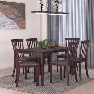 Flipkart Perfect Homes Houston Solid Wood 6 Seater Dining Set