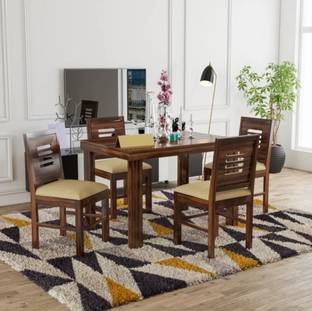 Flipkart Perfect Homes Pure Sheesham Wood Four Seater Dining Set Solid Wood 4 Seater Dining Set