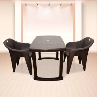 ARLAVYA 2 Seater Dining Set for Home Garden Cafeteria Plastic 2 Seater Dining Set