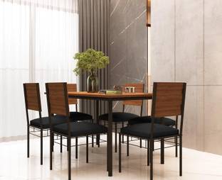 Anishwar Indoor & Outdoor Dining Room and Living Room Set Metal 6 Seater Dining Set