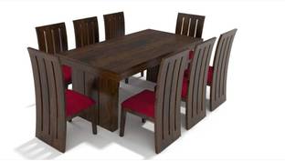 Custom Decor Solid Wood 8 Seater Dining Set
