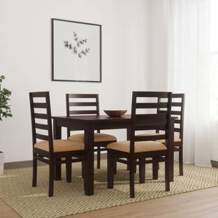 Induscraft Tadashi Solid Wood 4 Seater Dining Set