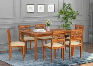 DriftingWood Solid Wood 6 Seater Dining Set