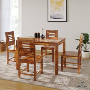 Allie Wood Sheesham ( Rosewood ) Solid Wood 4 Seater Dining Set
