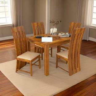 mp enterprises Solid Wood 4 Seater Dining Set