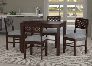 Devsignature Solid Sheesham Wood Four Seater Dining Set For Kitchen , Hotel , Restaurant Solid Wood 4 Seater Dining Set