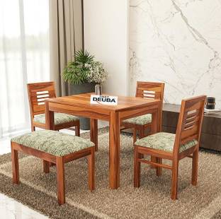 Deuba Solid Wood Sheesham Solid Wood 4 Seater Dining Set