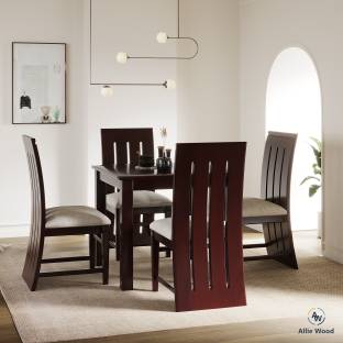 Allie Wood Rosewood (Sheesham) Solid Wood 4 Seater Dining Set