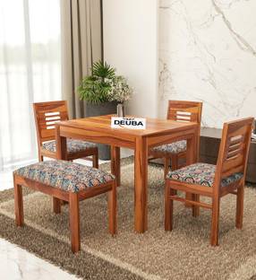 Deuba Solid Sheesham Solid Wood 4 Seater Dining Set