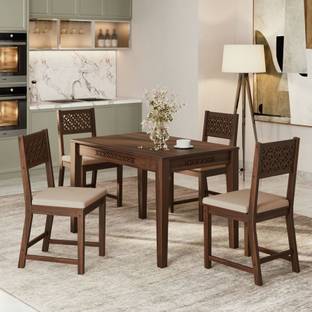 Wakefit Fanila Solid Wood 4 Seater Dining Set