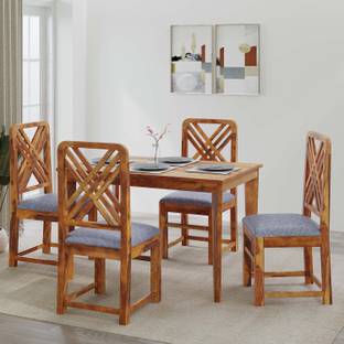 Allie Wood Rosewood ( Sheesham ) Solid Wood 4 Seater Dining Set
