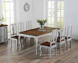 APRODZ Solid Wood 6 Seater Dining Set