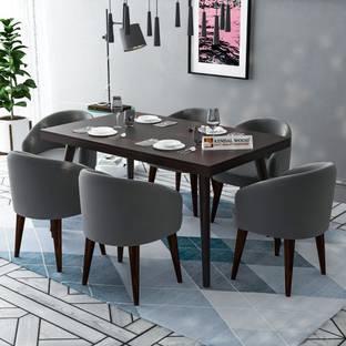 Kendalwood Furniture Premium Dining Room Furniture Wooden Dining Table with 6 Chairs Solid Wood 6 Seater Dining Set