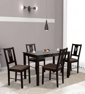 Allie Wood Olga Sheesham ( Rosewood) Solid Wood 4 Seater Dining Set