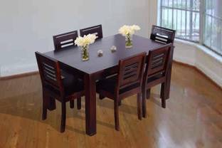 APRODZ Solid Wood 6 Seater Dining Set