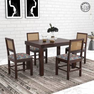 SHRI MINTU'S ART Wooden 4 Seater Dining Table Set Solid Wood 4 Seater Dining Set