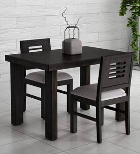 LOONART Solid Sheesham Wood Two Seater Dining Set For Dining Room, Café. Solid Wood 2 Seater Dining Set