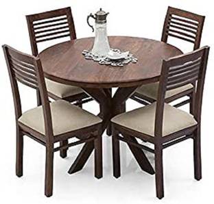 Krishna Wood Decor Sheesham Solid Wood Four Seater Dining Table Set With Four Chair For Dining Room Solid Wood 4 Seater Dining Set