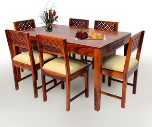 Mooncraft Solid Wood 6 Seater Dining Set