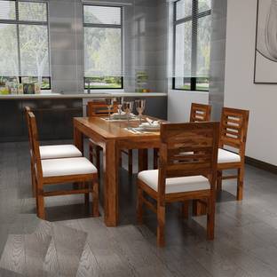 Cherry Wood Rosewood (Sheesham) Solid Wood 6 Seater Dining Set