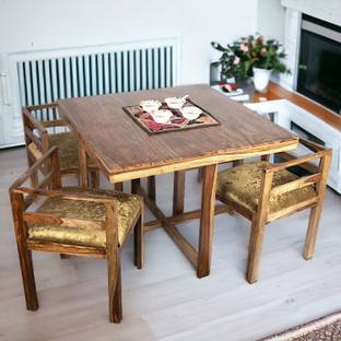 Flipkart Perfect Homes Rosewood ( Sheesham ) Solid Wood 4 Seater Dining Set