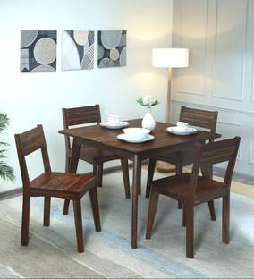 Cherry Wood Rosewood (Sheesham) Solid Wood 4 Seater Dining Set