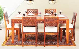 Deuba Sheesham wood Solid Wood 6 Seater Dining Set