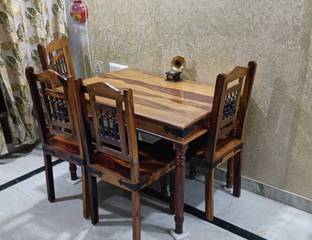 Vailge Sheesham Wood Jali Solid Wood 4 Seater Dining Set