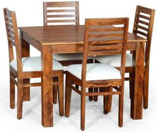 Custom Decor Solid Wood 4 Seater Dining Set