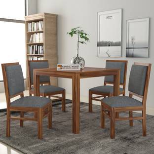 Kendalwood Furniture Premium Dining Room Furniture Wooden Dining Table with 4 Chairs Solid Wood 4 Seater Dining Set