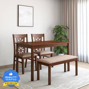 Nilkamal Sutlej Solid Wood 4 Seater Dining Set