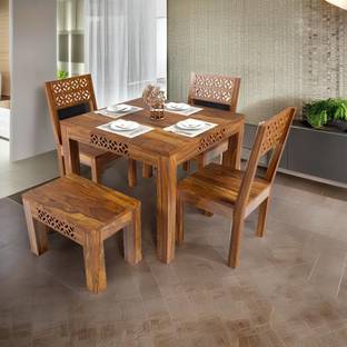 Vailge Sheesham Wood Dining Table Solid Wood 4 Seater Dining Set