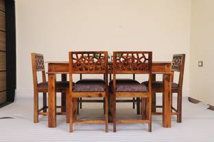 Cherry Wood Rosewood (Sheesham) Solid Wood 6 Seater Dining Set