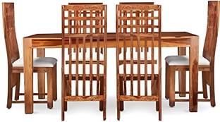 Taskwood Furniture Solid Sheesham Wood 6 Seater Dining Set For Dining Room / Restaurant. Solid Wood 6 Seater Dining Set