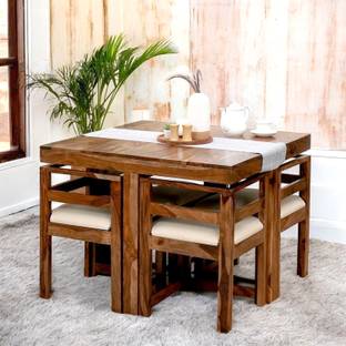Ikiriya Kingston Sheesham ( Rosewood ) Solid Wood 4 Seater Dining Set