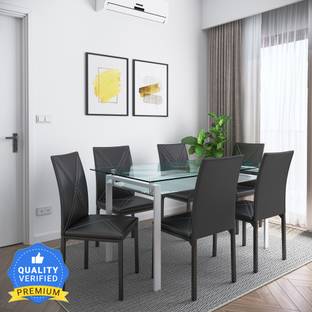 Flipkart Perfect Homes Luzon Metal 6 Seater Dining Set