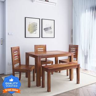 फ्लिपकार्ट परफेक्ट होम्स Sheesham ( Rosewood ) सॉलिड वुड डाइनिंग सेट