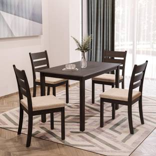 Wakefit Cobbler Solid Wood 4 Seater Dining Set