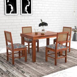 Flipkart Perfect Homes Solid Sheesham Wood Solid Wood 4 Seater Dining Set