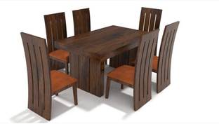 Custom Decor Solid Wood 6 Seater Dining Set