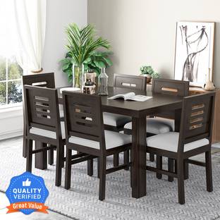 mp enterprises Sheesham Wood Dining Set For LivingRoom/Home/Hotel ll Solid Wood 6 Seater Dining Set
