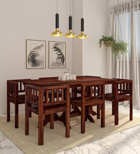 Worldwood Solid Wood 6 Seater Dining Set