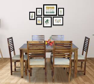 Meera Handicraft Sheesham Wood Solid Wood 6 Seater Dining Set