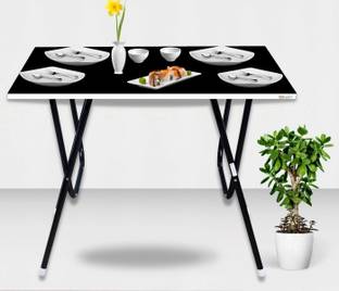 EuroQon Space Saver Foldable Imported Wood Engineered Wood 4 Seater Dining Table
