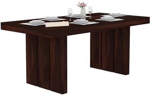 Wopno Furniture Pure Sheesham Wooden 6 Seater Dining Table Only|Dining Table for Living Room Solid Wood 6 Seater Dining Table
