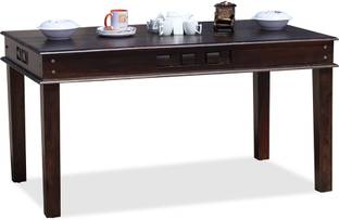 Sheesham Craft Moderna Nivora,Smooth Edges,Floor Protector,Natural Colour,Matte Finished Solid Wood 6 Seater Dining Table