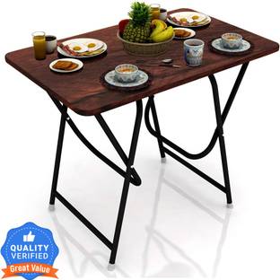 wow craft Space Saver Foldable and Portable Engineered Wood 2 Seater Dining Table